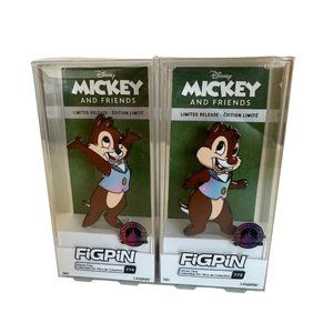 Disney Parks 50th Limited Edition FigPin Chip and Dale Chipmunk Figures